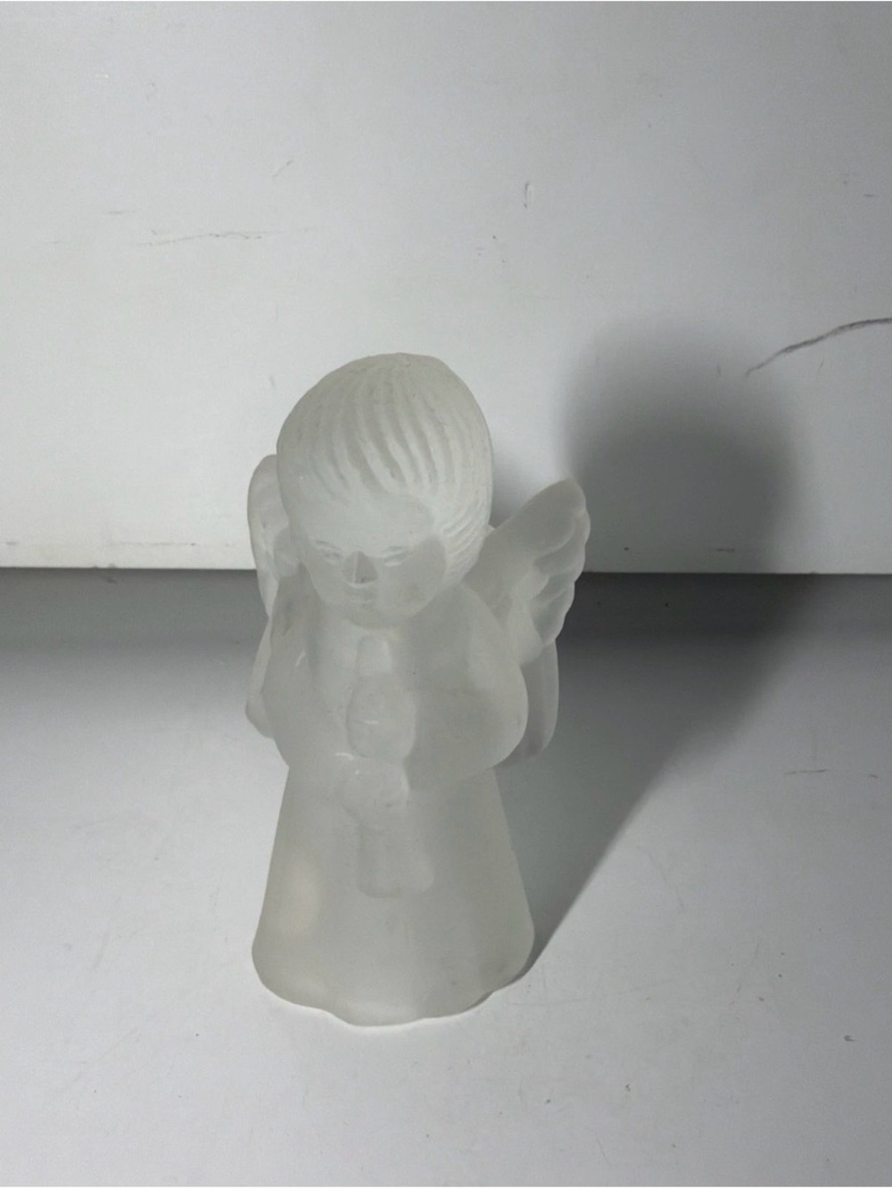 Frosted White Angel Sculpture - Home Art Ornament